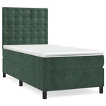 vidaXL Sommier à lattes de lit et matelas Vert foncé 80x200 cm Velours