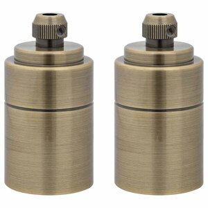 vidaXL Douilles de lampe 2 Pièces bronze E27