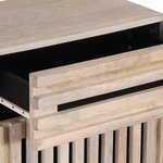 vidaXL Table de chevet blanc 50x34x60 cm bois de manguier massif