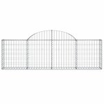 vidaXL Paniers à gabions arqués 15 Pièces 200x30x60/80 cm Fer galvanisé
