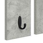 vidaXL Porte-manteau mural avec étagère Gris béton 85 x 10 x 45 cm