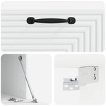 vidaXL Meuble TV mural Blanc 59 5 x 41 x 30 cm Bois d'ingénierie