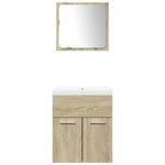 vidaXL Ensemble de meubles de salle de bain 3 Pièces chêne sonoma