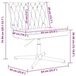 vidaXL Chaise pivotante de bureau Gris clair Tissu