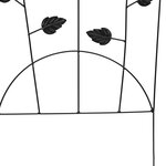 vidaXL Clôture de jardin 3 Pièces Noir 110 5 x 42 5 cm Acier