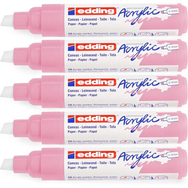 Marqueur acrylique large 5000 mauve chic 5-10 mm x 5 EDDING