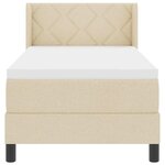 vidaXL Lit boxspring avec matelas avec matelas Crème 80 x 200 cm