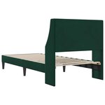 vidaXL Cadre de lit avec tête de lit Vert foncé 90 x 190 cm Velours