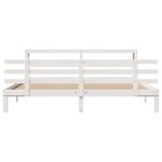 vidaXL Cadre de lit avec tête de lit sans matelas blanc 200x200 cm
