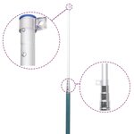 vidaXL Drapeau des États-Unis et mât 5 5 m Aluminium