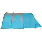 vidaXL Tente de camping tunnel 4 personnes bleu imperméable