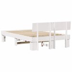 vidaXL Cadre de lit avec tête de lit Blanc 120 x 190 cm Pin massif