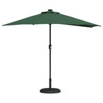vidaXL Parasol de jardin demi Vert 294 x 150 x 224 cm tissu