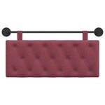 vidaXL Tête de lit suspendue Bordeaux Tissu