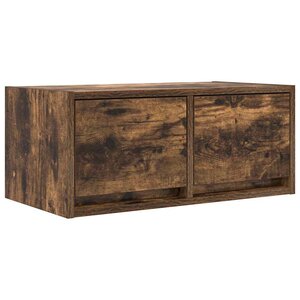 vidaXL Meuble TV chêne fumé 60x31x25 5 cm bois d'ingénierie
