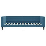 vidaXL Lit de jour avec matelas bleu 100x200 cm velours