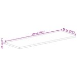 vidaXL Dessus de table 140x60x2 5cm rectangulaire bois massif récupéré