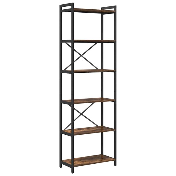 vidaXL Bibliothèque Chêne fumé 60 x 30 x 188 cm Bois d'ingénierie