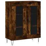 vidaXL Buffet haut Chêne fumé 69 5x34x180 cm Bois d'ingénierie