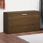 vidaXL Banc à chaussures Chêne marron 80x24x45 cm Bois d'ingénierie