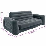 Intex Chaise coulissante 203x231x66 cm Gris foncé