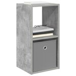 vidaXL Table de chevet avec tiroir Gris béton 30 5 x 27 x 59 5 cm