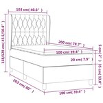 vidaXL Sommier à lattes de lit avec matelas Crème 100x200 cm Tissu