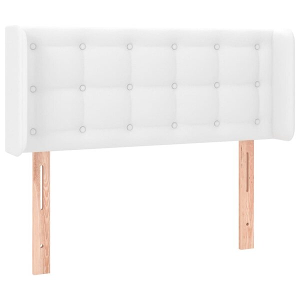 vidaXL Tête de lit avec oreilles Blanc 83x16x78/88 cm Similicuir