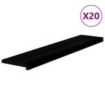 vidaXL Marches d'escalier 20 Pièces marron foncé 120x30x2 cm chêne massif