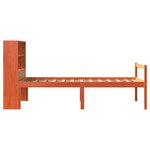 vidaXL Lit bibliothèque sans matelas cire marron 75x190 cm bois massif