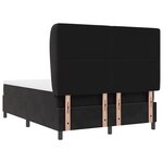 vidaXL Lit à ressorts avec matelas noir 140x200 cm en velours