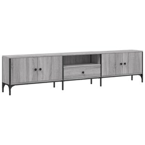 vidaXL Meuble TV à tiroir sonoma gris 200x25x44 cm bois d'ingénierie