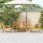 vidaXL Chaises de jardin avec table 5 Pièces en bois d'acacia massif