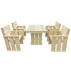 vidaXL Ensemble à manger d'extérieur 5 Pièces Bois de pin imprégné