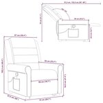 vidaXL Fauteuil inclinable de massage Vert foncé Tissu