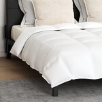 vidaXL Couette avec oreiller 3 Pièces Blanc 200 x 200 cm Bas