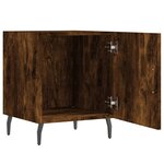 vidaXL Table de chevet chêne fumé 40x40x50 cm bois d'ingénierie