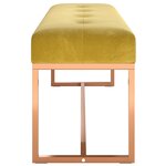 vidaXL Banc Jaune moutarde 110x36x45 cm Velours