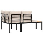 vidaXL Bancs de jardin avec coussins lot de 2 acier enduit de poudre