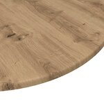 vidaXL Plateau de table chêne artisanal 70 x 70 x 1.5 cm