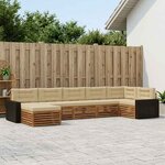 vidaXL Ensemble de canapés d'extérieur 7 Pièces Naturel et Beige