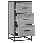 vidaXL Buffet sonoma gris 35 5x35x76 cm bois d'ingénierie et métal