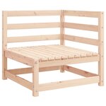 vidaXL Canapés d'angle de jardin 2Pièces avec coussins Bois de pin massif