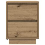 vidaXL Armoires de chevet lumières LED 2Pièces chêne artisanal 38x34x50cm