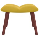 vidaXL Chaise de relaxation avec repose-pied Jaune moutarde Velours
