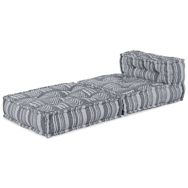 vidaXL Pouf Modulaire en Gris  70x70x54 cm  Tissu