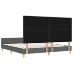 cadre de lit gris foncé vidaXL 180x200 cm en tissu