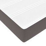 vidaXL Cadre de lit avec matelas Gris 80 x 200 cm tissu