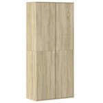 vidaXL Armoire à chaussures Chêne sonoma 80x39x178cm Bois d'ingénierie