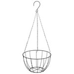 vidaXL Jardinières suspendues 4 Pièces avec doublure coco Noir Ø 35x52 cm